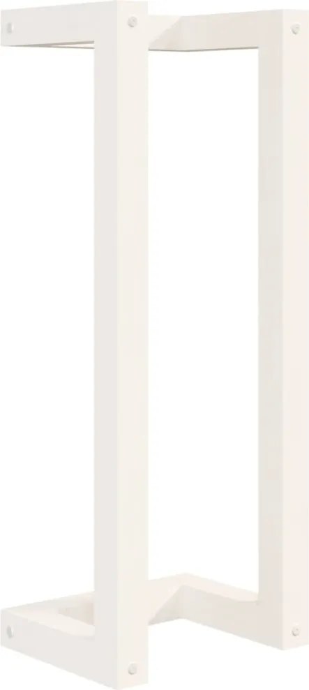 vidaXL Suport pentru prosoape, alb, 23x18x60 cm, lemn masiv de pin