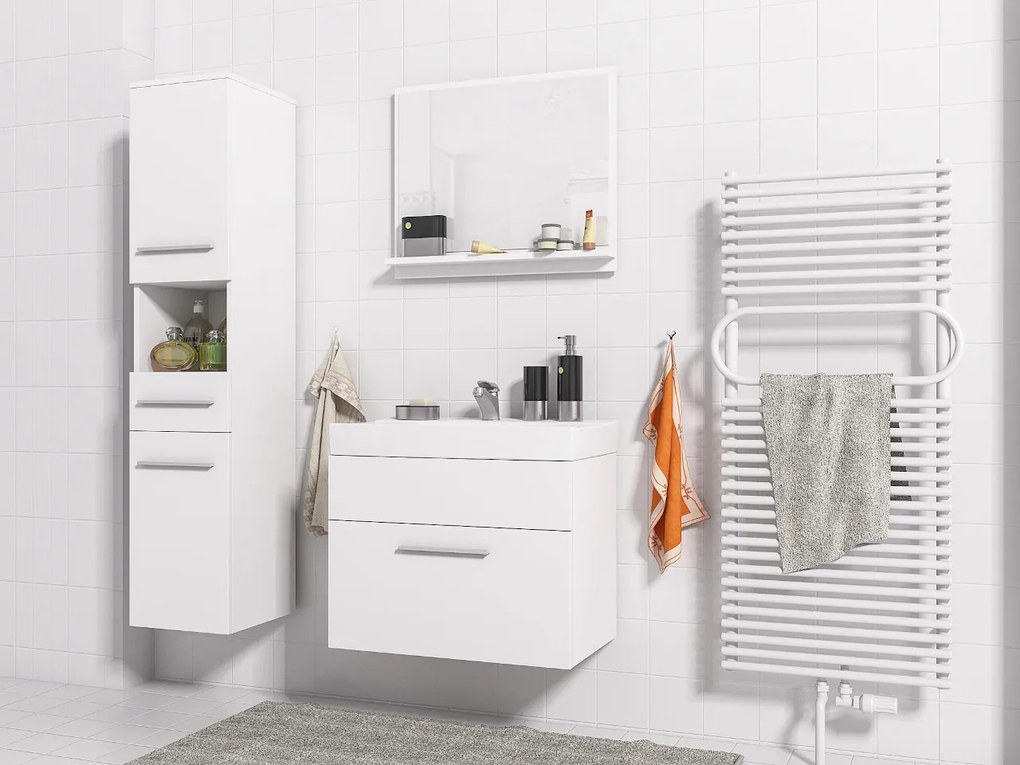 MEBLINE Set mobilier baie TIPO alb