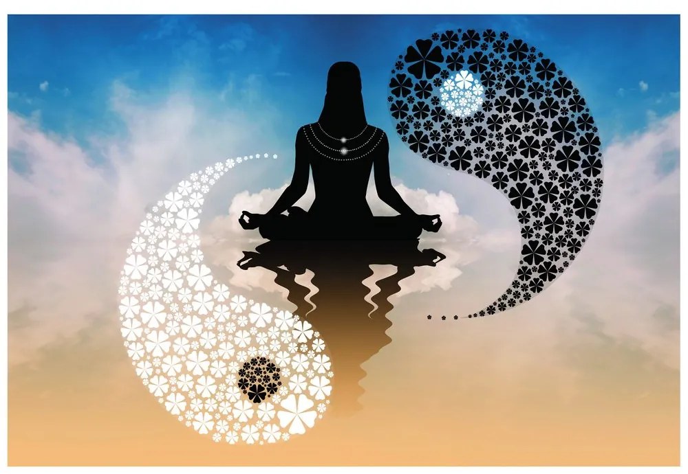 Tapet yin și yang yoga