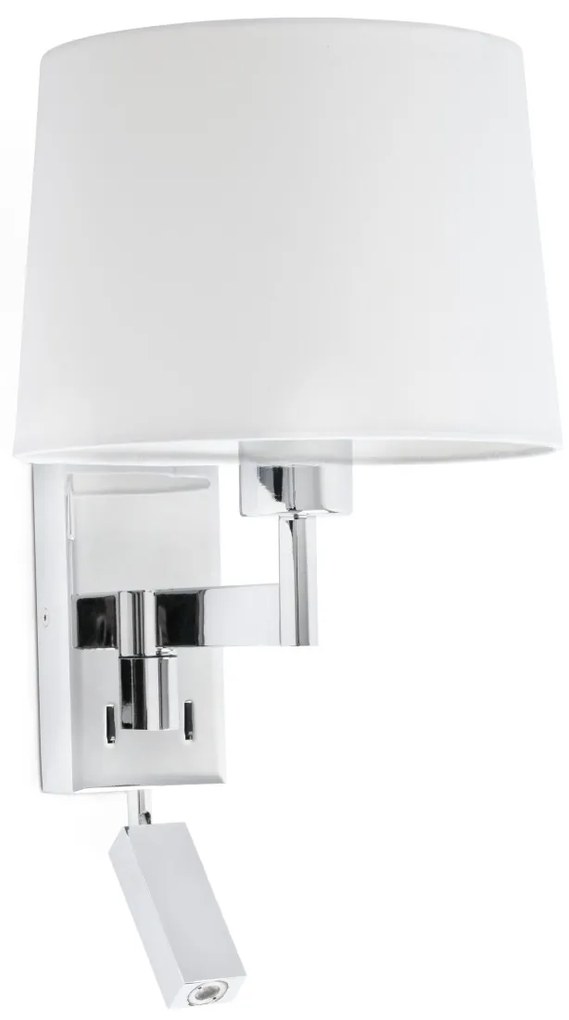 Aplica cu reader LED stil clasic design elegant ARTIS crom/alb
