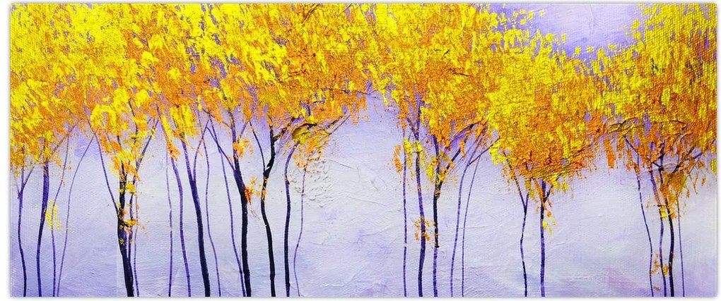 Tablou - Copaci galbeni (120x50 cm)