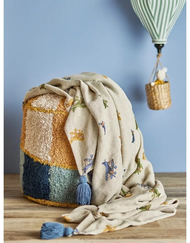 Pătură pentru copii crem 130x160 cm Plane – Bloomingville Mini