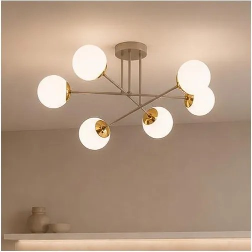 Brilagi - Lustru aplicat MILO 6xE27/60W/230V bej/auriu