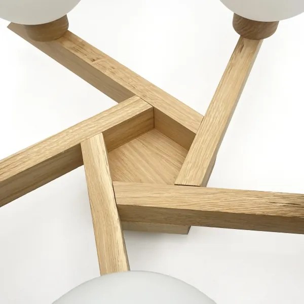 Lustră aplicată ANTONIO 5xG9/5W/230V stejar/alb