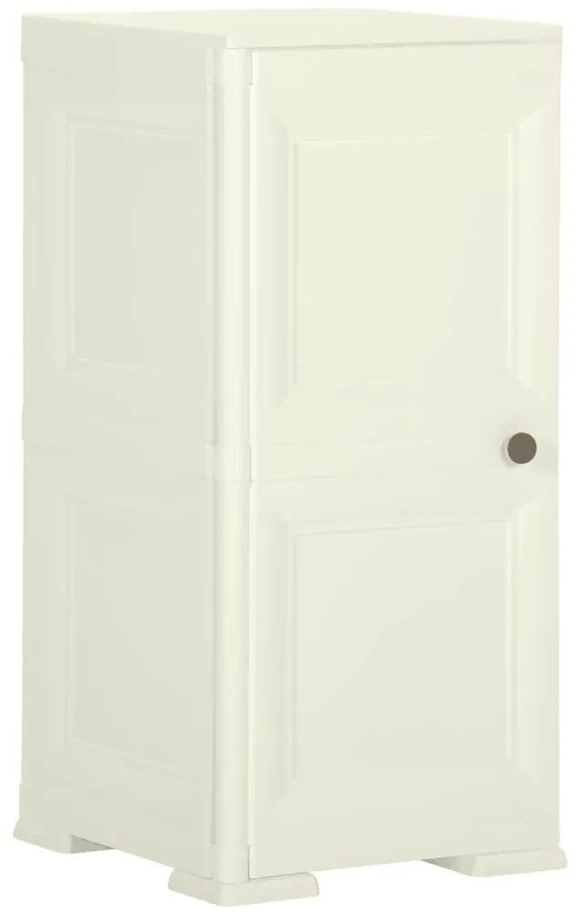 vidaXL Dulap din plastic, 40x43x85,5 cm, vanilla ice, design de lemn