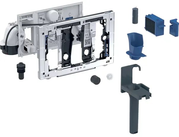 Kit Geberit DuoFresh cu declansare automata gri antracit pentru rezervor incastrat Sigma 12 cm