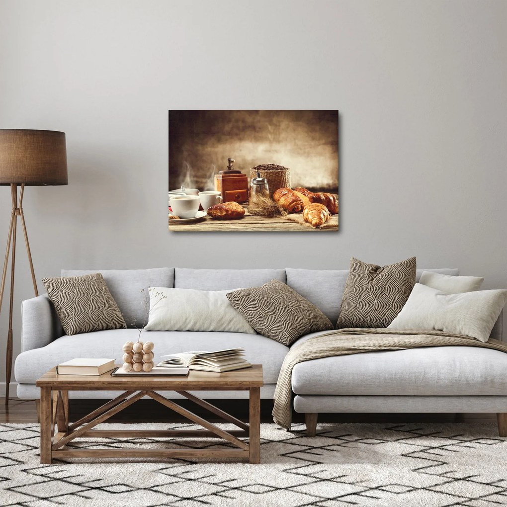 Tablou - Cafea și mic dejun (70x50 cm)