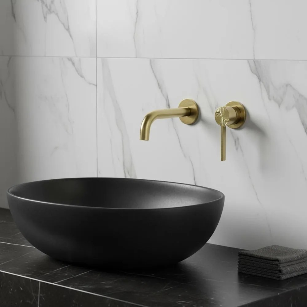 Baterie lavoar incastrata Rea Foster auriu periat