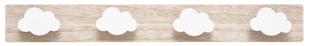 Umeraș pentru copii cu nori albi, 4 cârlige