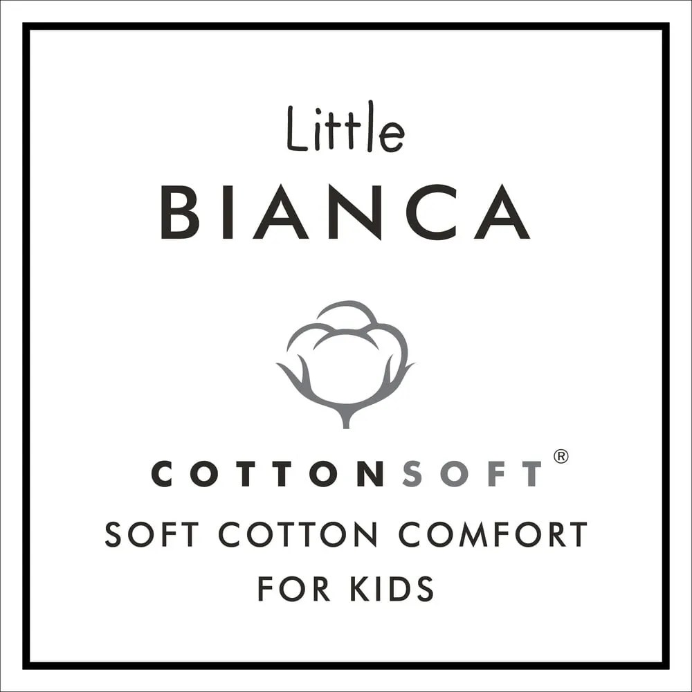 Cearceaf pentru copii alb din bumbac pentru pat de o persoană cu elastic 90x190 cm Zoo Animals – Bianca