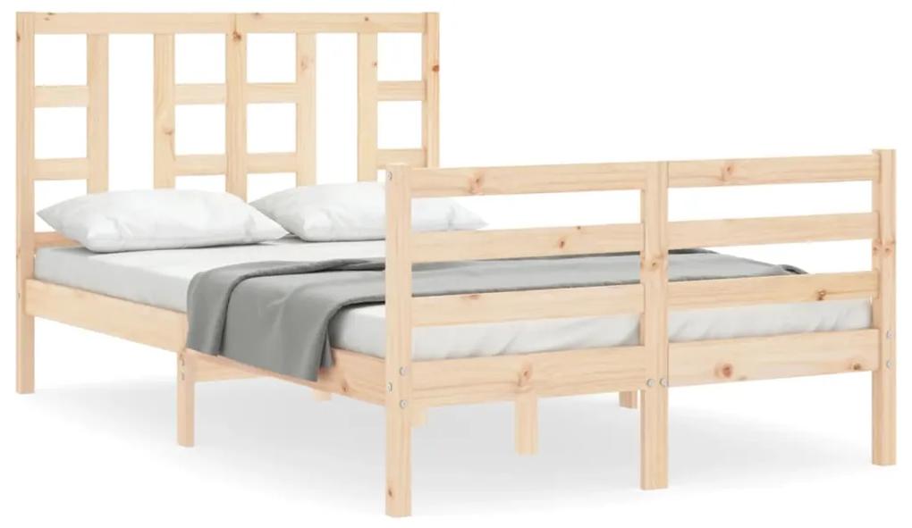 3193916 vidaXL Cadru de pat cu tăblie, 120x200 cm, lemn masiv