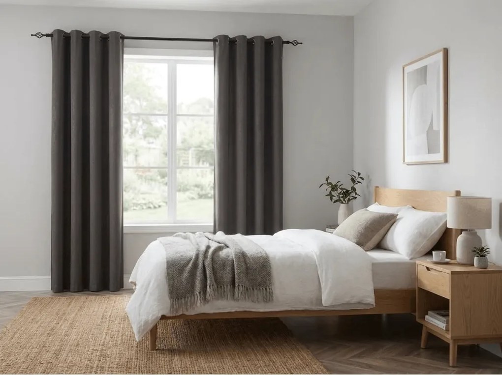 Draperie opaca DUNES VELVET 140x250 cm, gri inchis Agatat: Rejansa