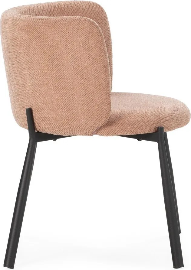 Set de scaune de sufragerie piersică 2 buc. tapițat Ginny – MOME