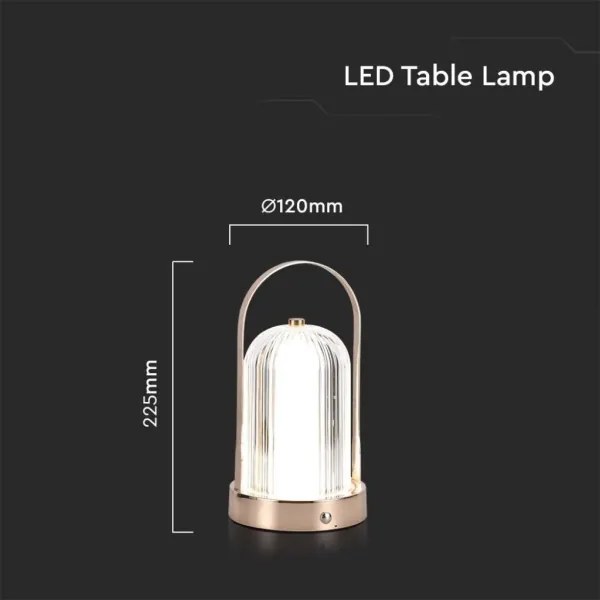 Lampă LED de birou dimabilă LED/1W/5V 3000-6000K 1800 mAh aurie