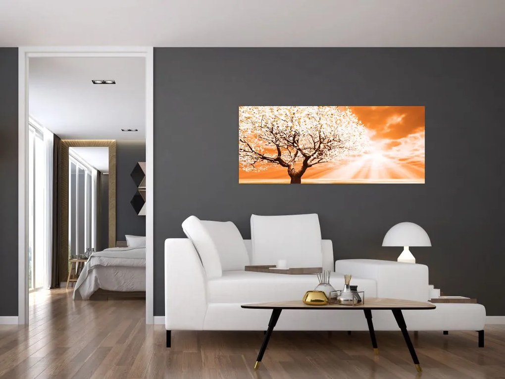 Tabloul cu pomul portocaliu (120x50 cm)