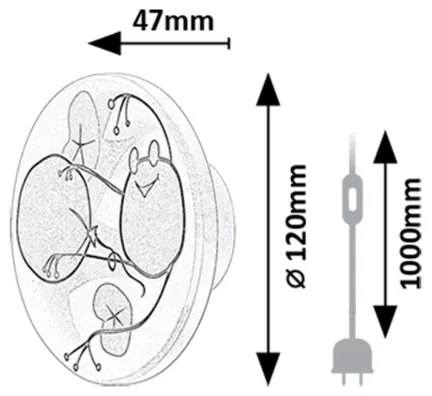 Aplică LED Rabalux 71070 FROGGO LED/9W/230V 3000/4000/6500K