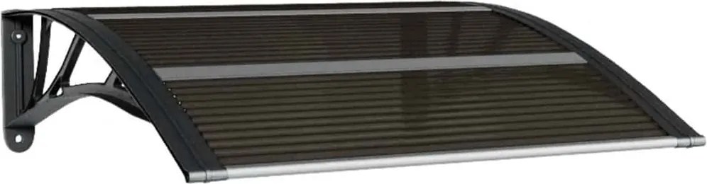 vidaXL Copertină de ușă neagră 80x75 cm, policarbonat