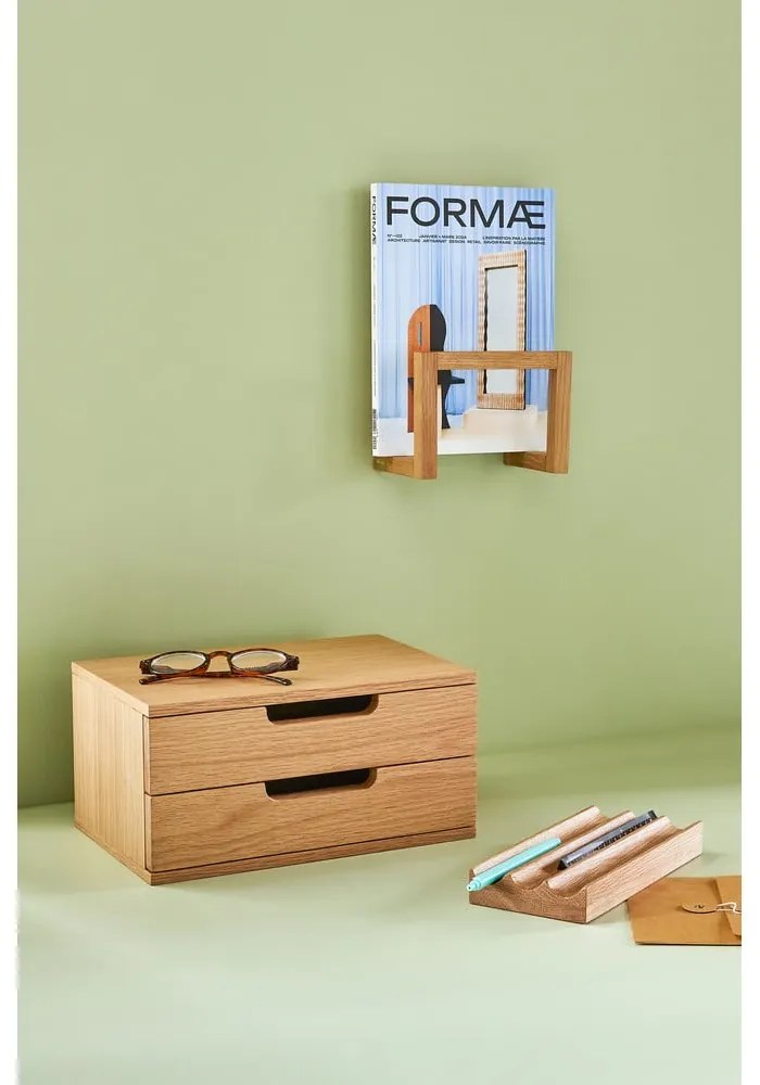 Organizator de birou din lemn Wave – Hübsch