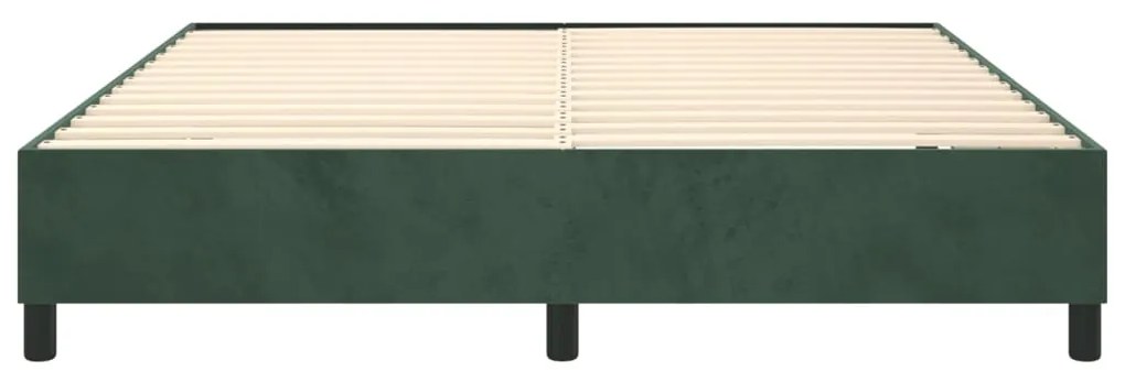 Cadru de pat box spring, verde inchis, 180x200 cm, catifea Verde inchis, 35 cm, 180 x 200 cm