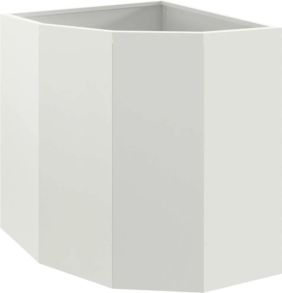 vidaXL Ghiveci de colț Alb 45 x 45 x 50 cm Oțel