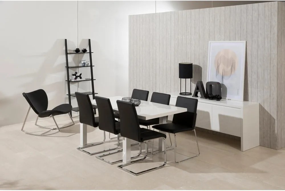 Bibliotecă de perete Actona Writex, înălțime 183 cm, negru