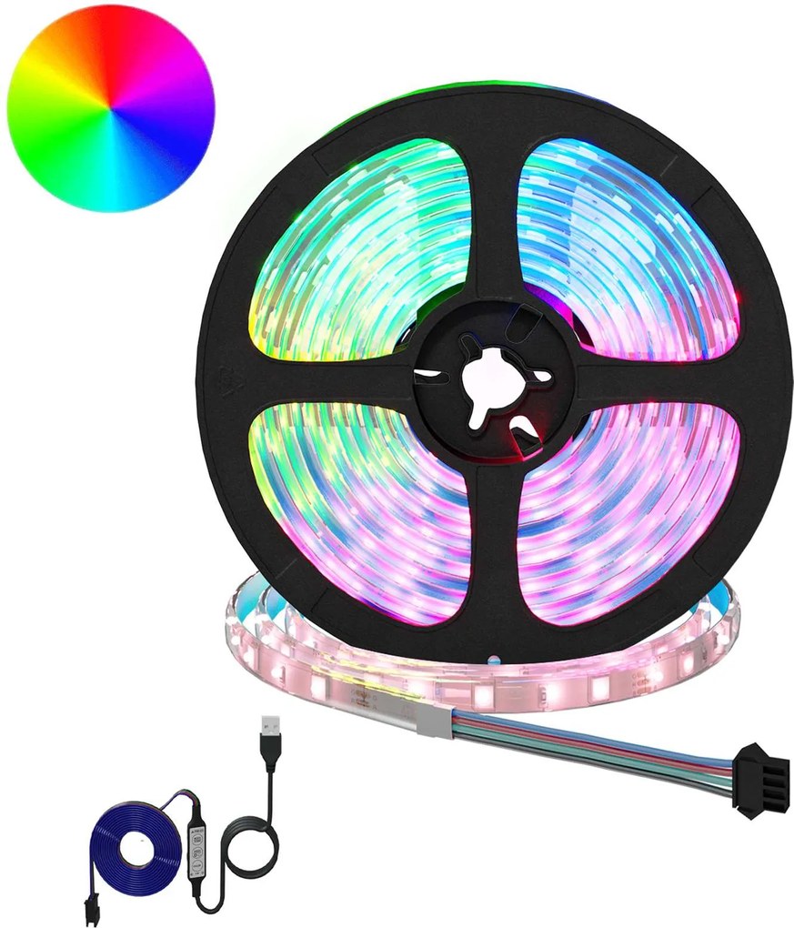 vidaXL Bandă LED 12 pcs Negru și transparent 5100 mm Cupru și Plastic