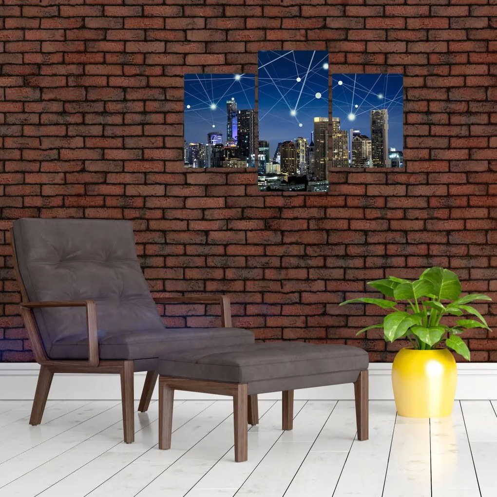 Tablou - Municipiul nocturn (90x60 cm)
