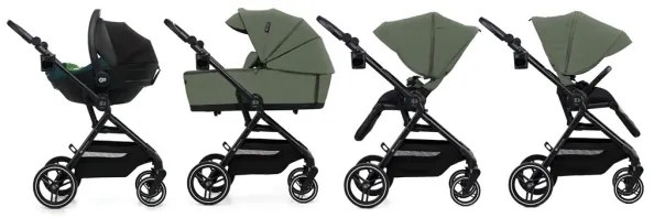 KINDERKRAFT SELECT YOXI - Cărucior combinat 2 în 1, Verde Mystic