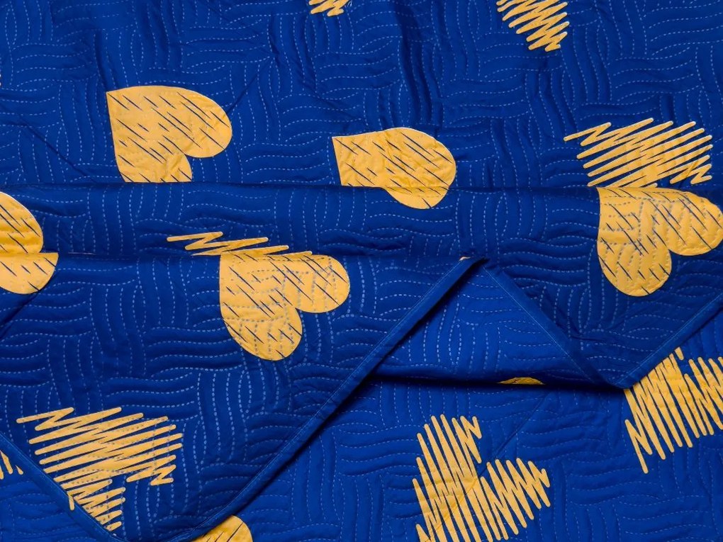 Cuvertura de pat GOLBINO, albastru inchis Dimensiune: 170 x 210 cm