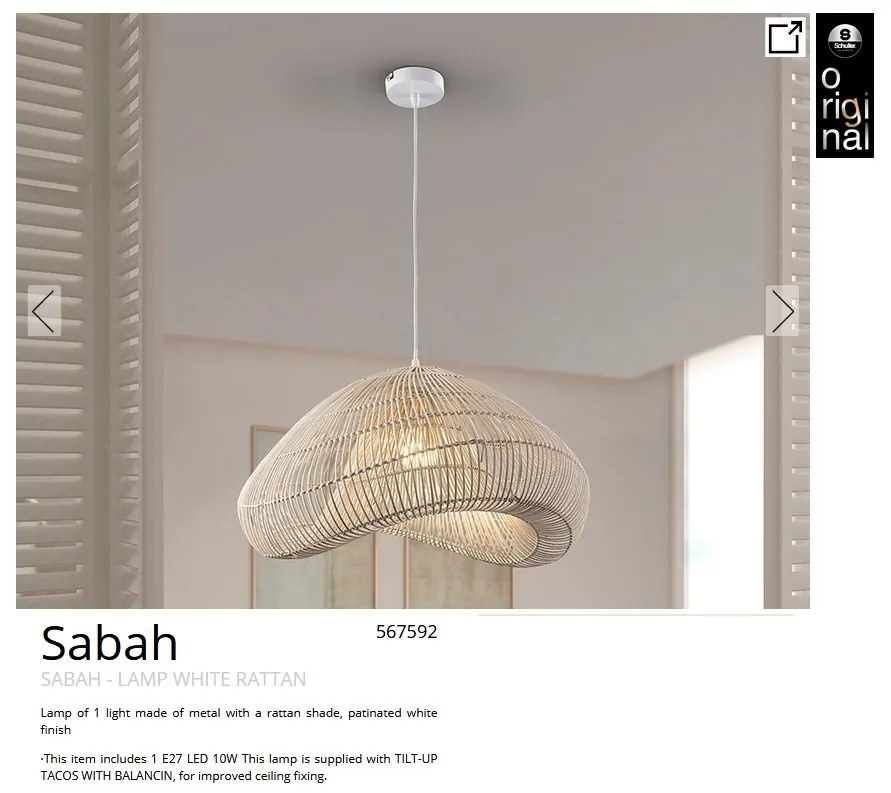 Lustra din ratan design modern Sabah