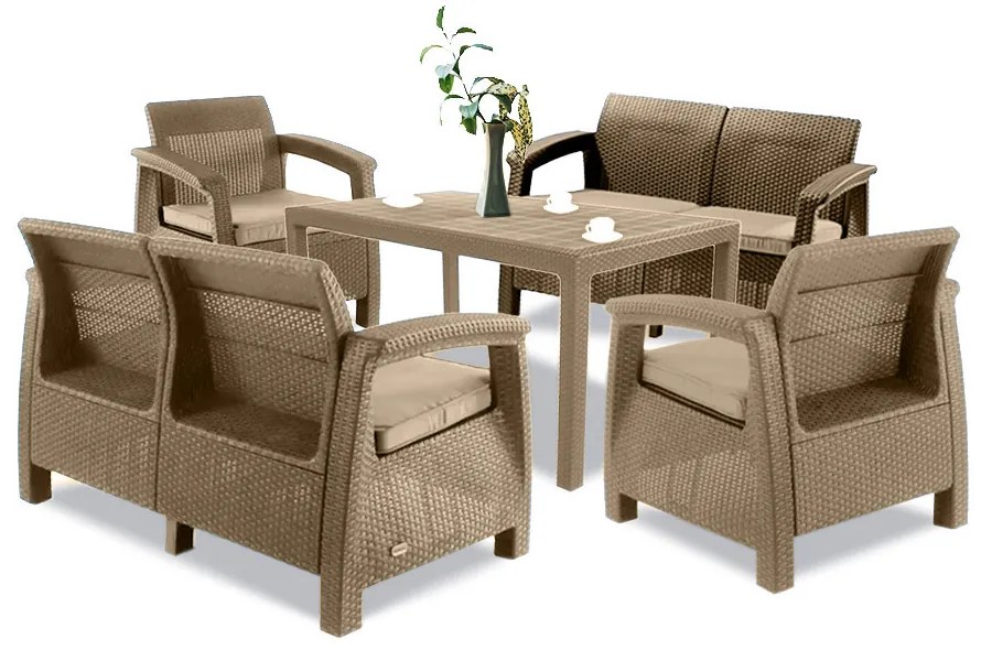 Set de mobilier de grădină Corfu Fiesta II duo cu masă melodică
