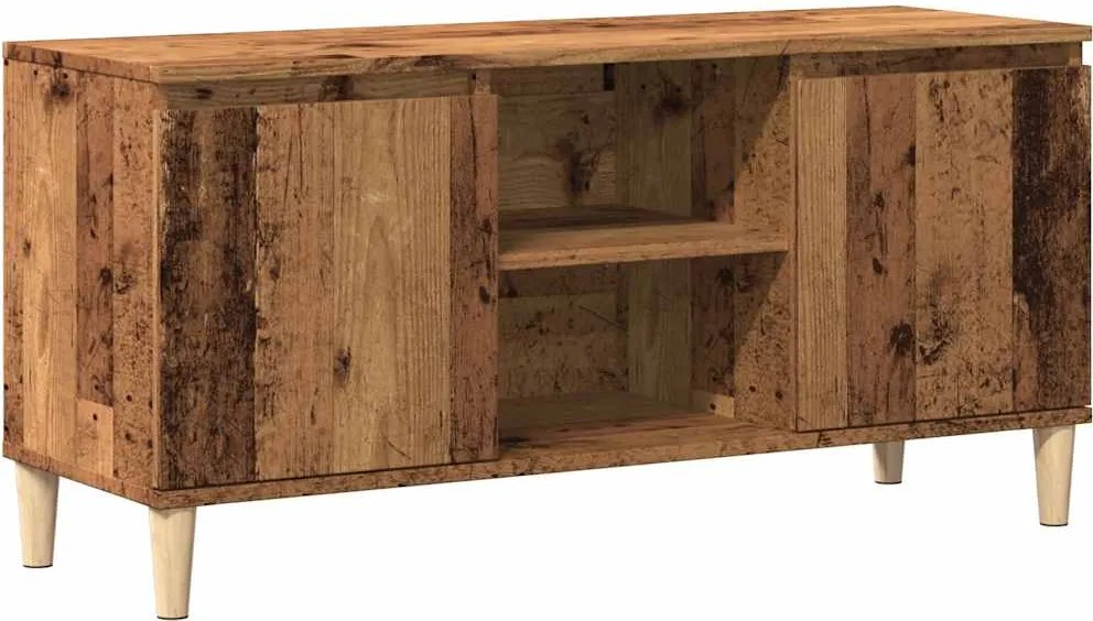 vidaXL Dulap TV, lemn vechi, 102x35x50 cm, lemn prelucrat