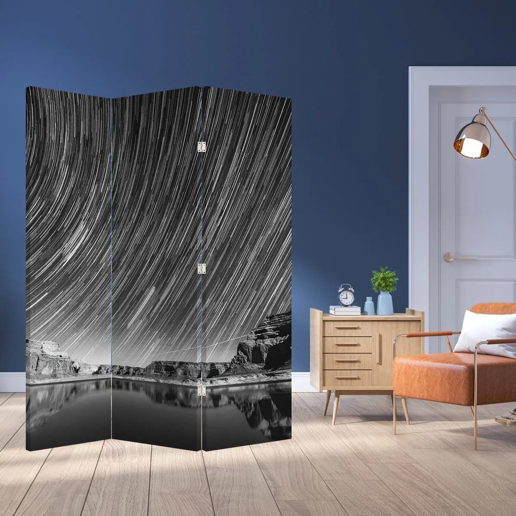 Paravan - Albnegru - cerul și stele- (126x170 cm)