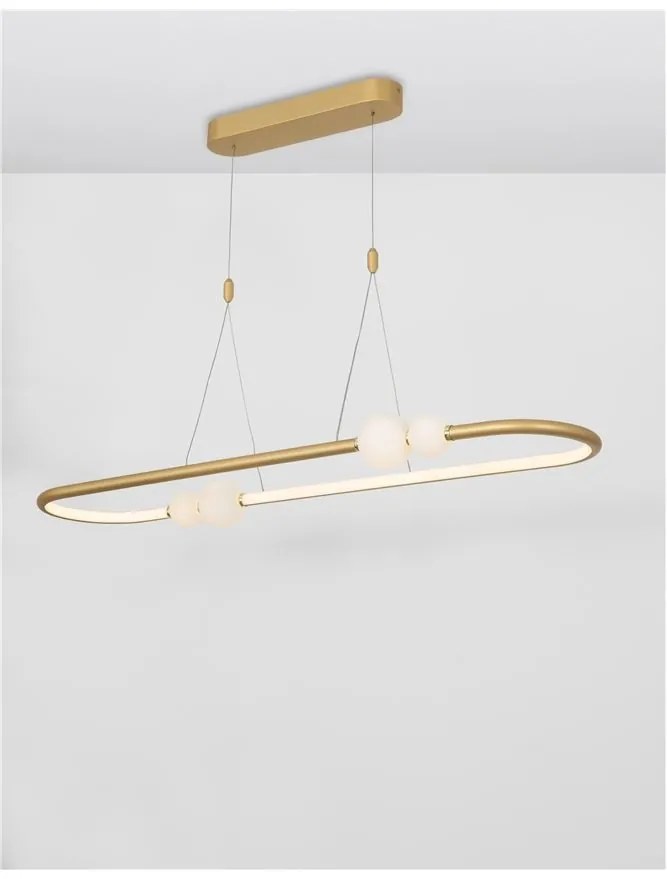 Lustra LED dimabila cu telecomanda design modern Celia auriu