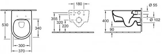 Set vas WC suspendat Villeroy & Boch, Avento, direct flush, cu capac slim seat, alb alpin