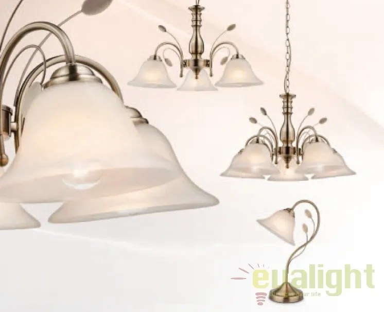 Candelabru design clasic 5 brate finisaj alama antica POSADAS 69007-5H GL