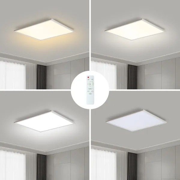 Brilagi - Plafonieră LED SLIMFRAME dimabilă, 36W, 230V, 45x45 cm, albă + telecomandă