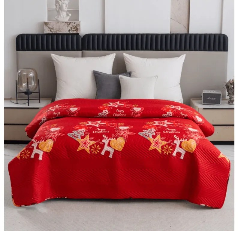 Cuvertura de pat RETRO RENDEER, rosu Dimensiune: 220 x 240 cm