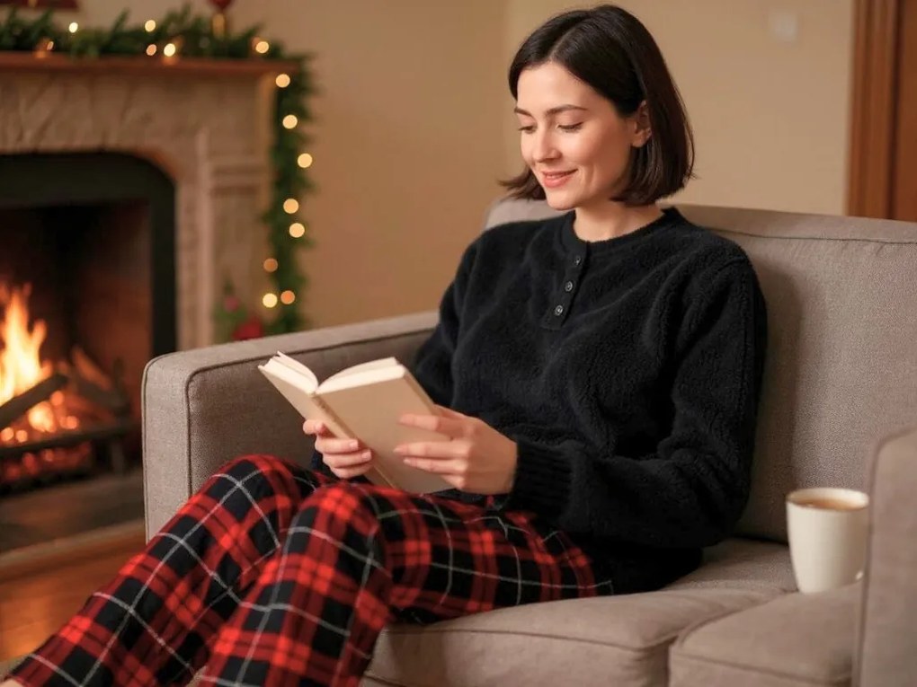 Pijama Cocolino ALBURY rosu - diverse marimi Marime: XXL