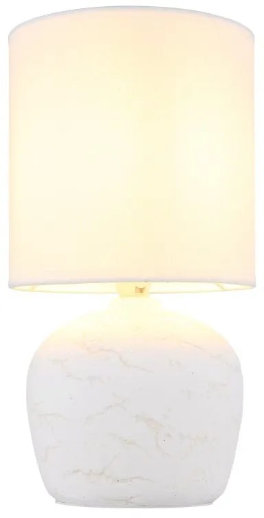 Veioza de masa ceramica alba textil alb MARBLE
