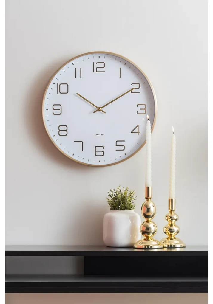Karlsson 5973WH ceas de perete design alb,diametru 40 cm