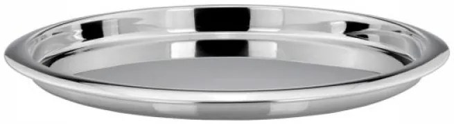 Tava pentru servire, din otel inoxidabil, Polished Argintiu, Ø35xH4 cm