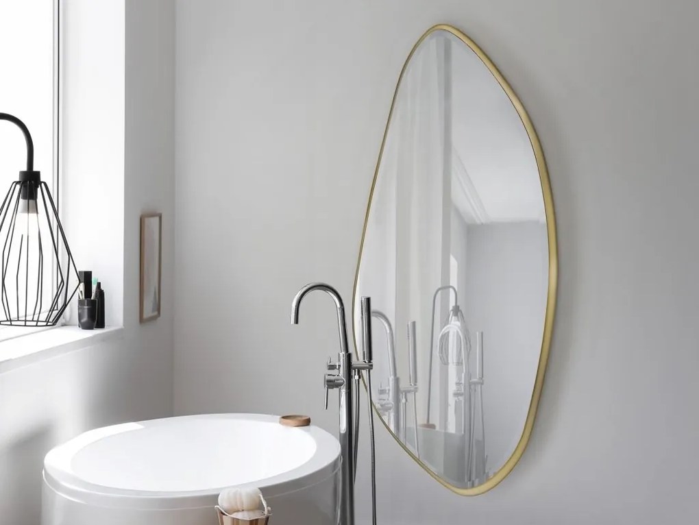 Oglinda decorativa ovala 170x80cm Mimo, aurie