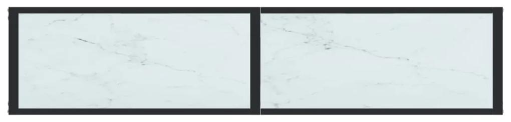 Masa consola, alb marmura, 160x35x75,5 cm, sticla securizata 1, Alb marmura, 160 x 35 x 75.5 cm