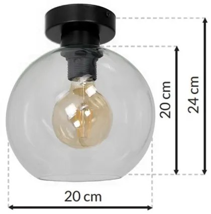 Plafonieră SOFIA 1xE27/60W/230V transparent