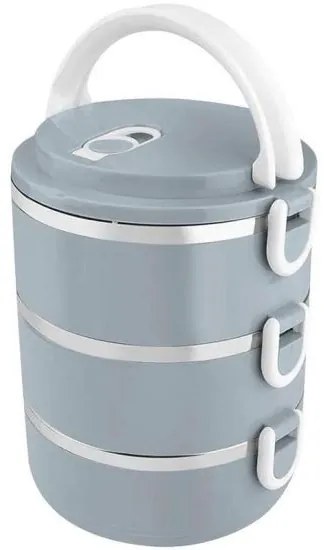 Cutie termoizolanta, sufertas, pentru transport alimente, 3 piese, 1.5 L, albastru, Magic Home