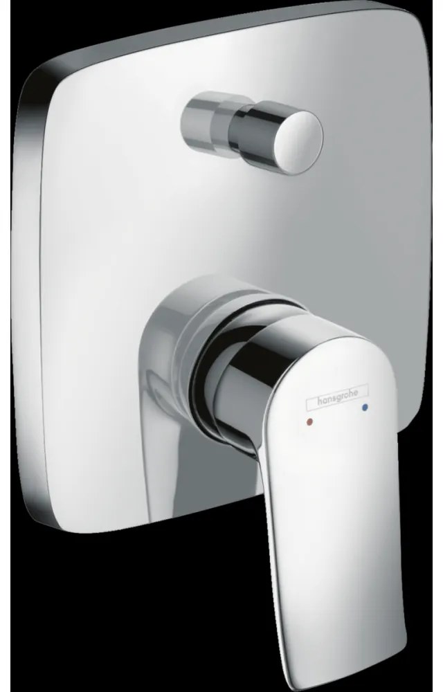 Baterie dus Hansgrohe Metris incastrata pentru corp ingropat, patrata, crom 31454000 Patrata