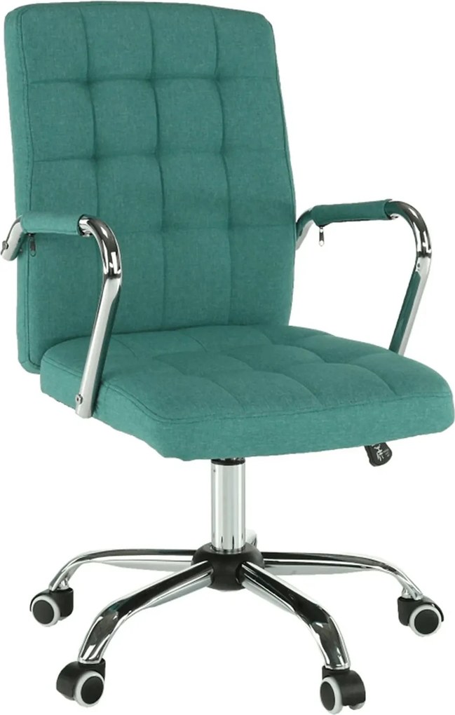 Scaun MORGEN, verde/crom, stofa clasica/metal, 51x64x93/103 cm