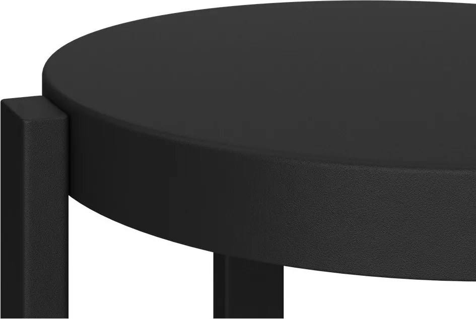 Scaun de bar negru din oțel (înălțime șezut 65 cm) Doon – noo.ma