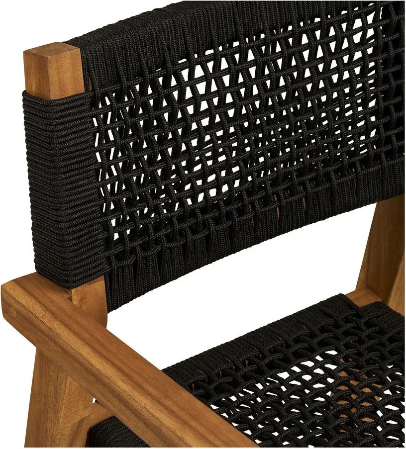 Scaun de grădină negru din lemn masiv Anzio – House Nordic